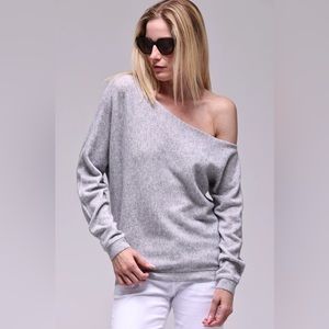 Mini Rose off the shoulder cashmere sweater. EUC with no pilling, barley worn